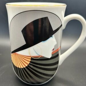 Rare! Vintage Signed Roberto Tortoli mug Art Deco Design